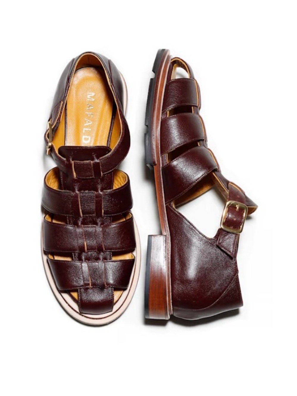 NEW Mafalda Serena Coffee Brown Fisherman Sandals 8.5